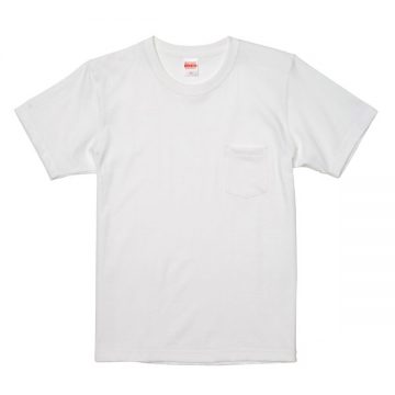 スーパーヘビーウェイトTシャツ（ポケット付)001.ホワイト