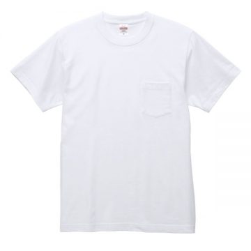 ハイクオリティTシャツ（ポケット付）001.ホワイト