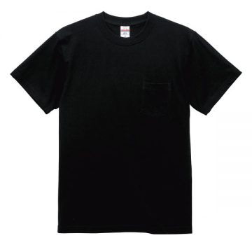 ハイクオリティTシャツ（ポケット付）002.ブラック