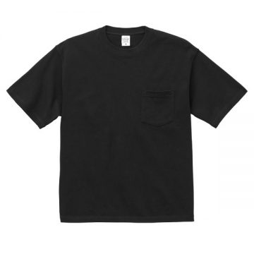 マグナムウェイト ビッグシルエット Tシャツ（ポケット付）002.ブラック