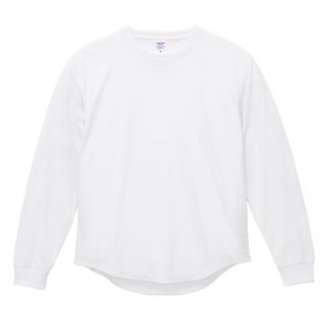 ドライコットンタッチ ラウンドテール ロングスリーブ Tシャツ（2.1インチリブ）（ローブリード）001.ホワイト